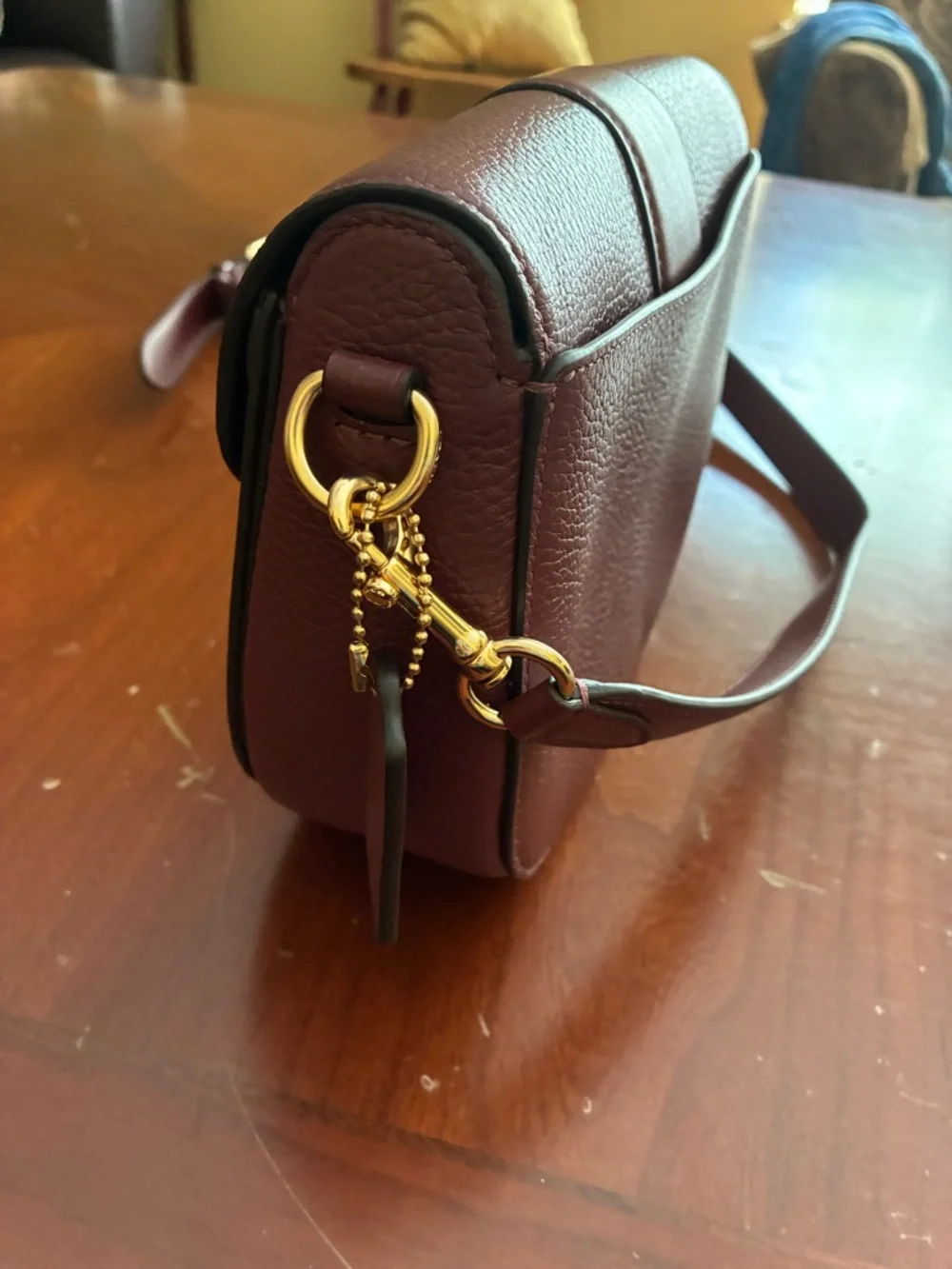 Coach Brown and Red Saddle Crossbody Bag - Picture 5 of 6